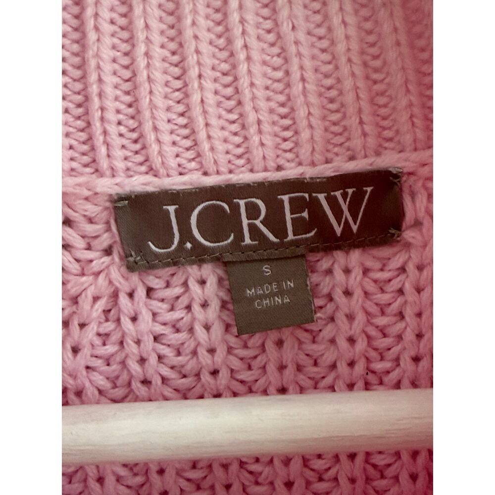 J. Crew Relaxed Long Sleeve Rollneck Knit Pullover Sweater Pink Women's Size S - Picture 10 of 11